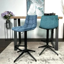 Chaise en velours gris (lot de 2) MALMOE