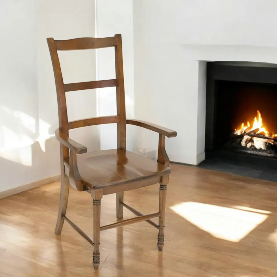 Chaise hévéa avec accoudoirs TRADITION