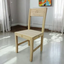 Chaise Hévéa 45x46x90cm TESSA