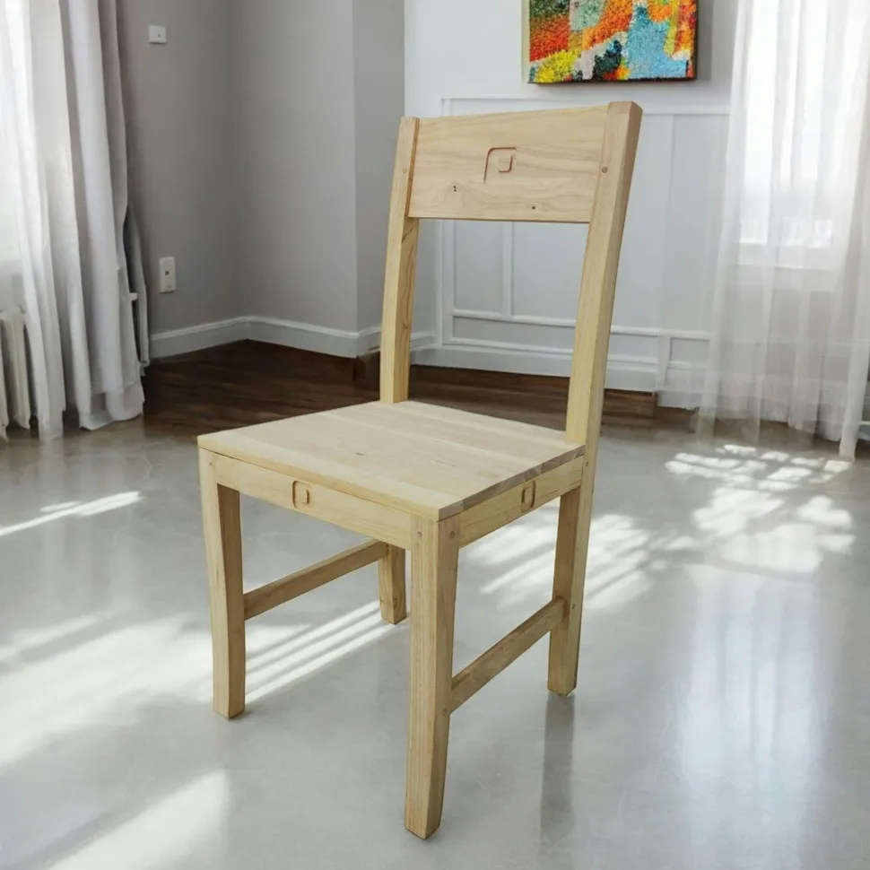 Chaise Hévéa 45x46x90cm TESSA