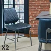 Chaise industrielle bleu foncé (lot de 2) SALERNE