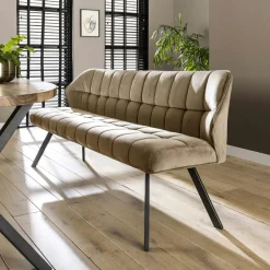 Chaise pivotante grise en velours patiné avec poignée (lot de 2) LOMBARDIE