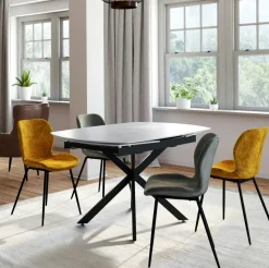 Chaise pivotante rose bi-matière, dossier en T (lot de 2) LOMBARDIE