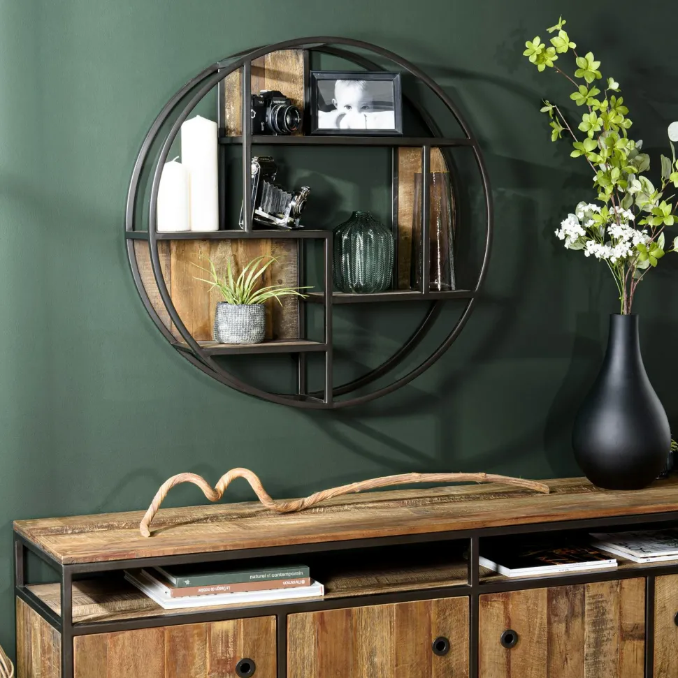 Chaise vintage bois noir recyclé et cannage chanvre tressé SWING