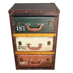 Chevet/Caisson de bureau façon valises colorées PUNO