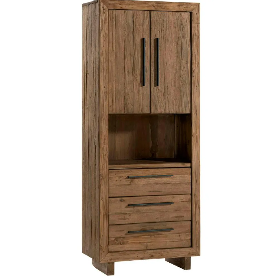 Colonne de rangement en teck recyclé naturel KERALA