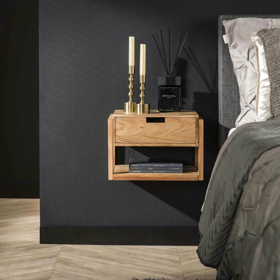 Commode 3 tiroirs bois clair et cannage ALGA