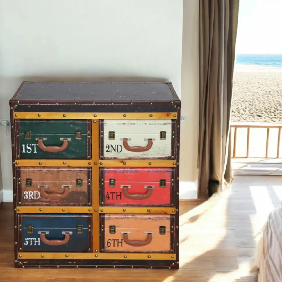 Commode façon valises colorées PUNO
