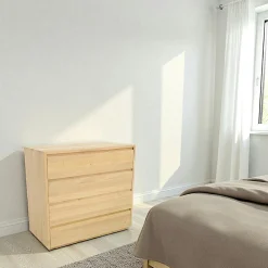 Commode Hévéa 4 tiroirs 90x45x86cm BALTIC