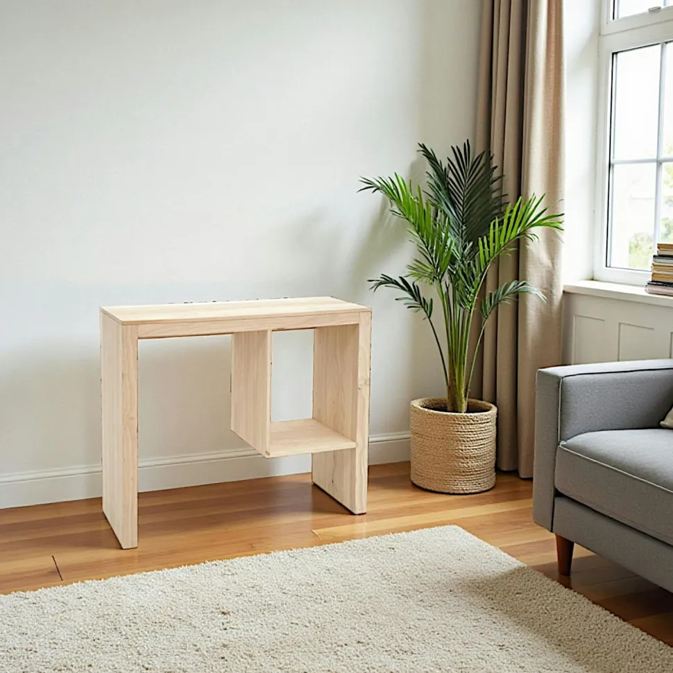 Console / Bureau Hévéa 1 niche 90x36x76cm GALA