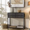 Console 4 tiroirs en bois noir 80 cm ALCUDIA