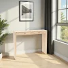Console bois massif 2 tiroirs MAORI