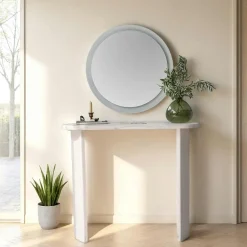Console d'entrée moderne en bois grisé SITIA