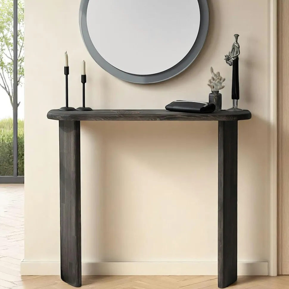 Console d'entrée moderne en bois blanc SITIA