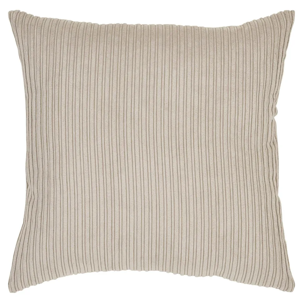 Coussin de canapé beige, motif linéaire BRUGES