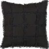 Coussin noir avec damier