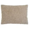 Coussin rectangulaire beige en bouclette BRUGES