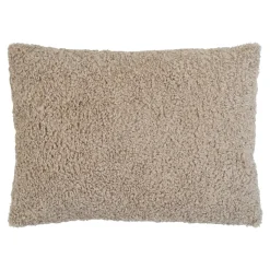 Coussin rectangulaire beige en bouclette BRUGES