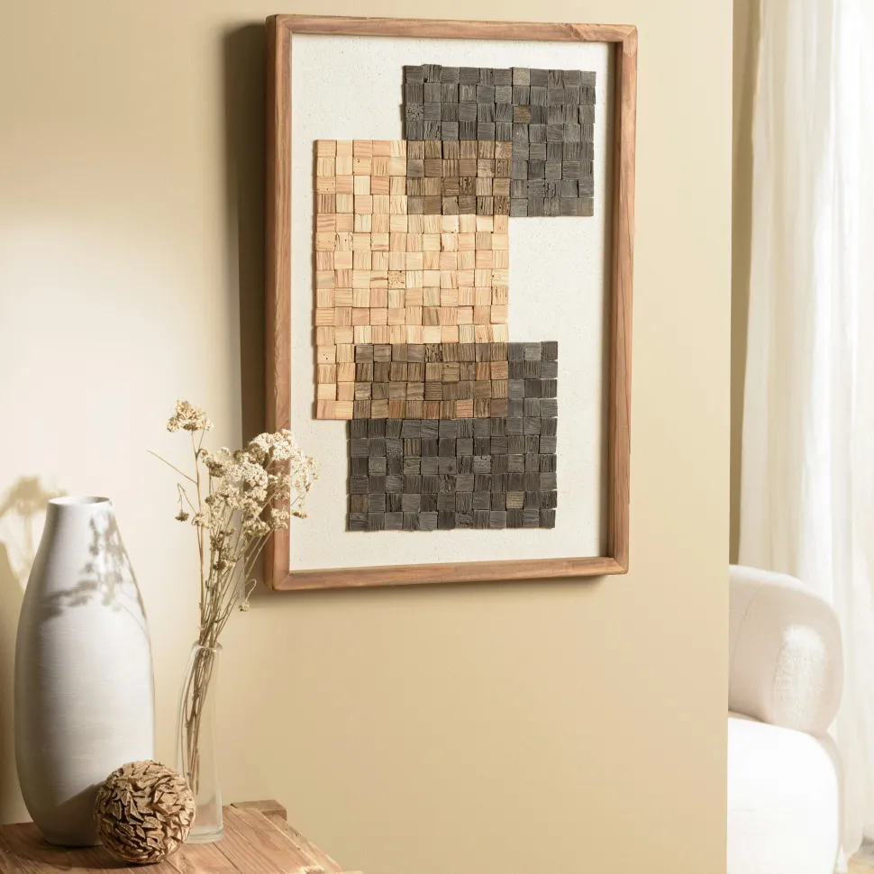Décoration murale dégradé de mosaïque sur tissu 62 x 82 cm DENVER