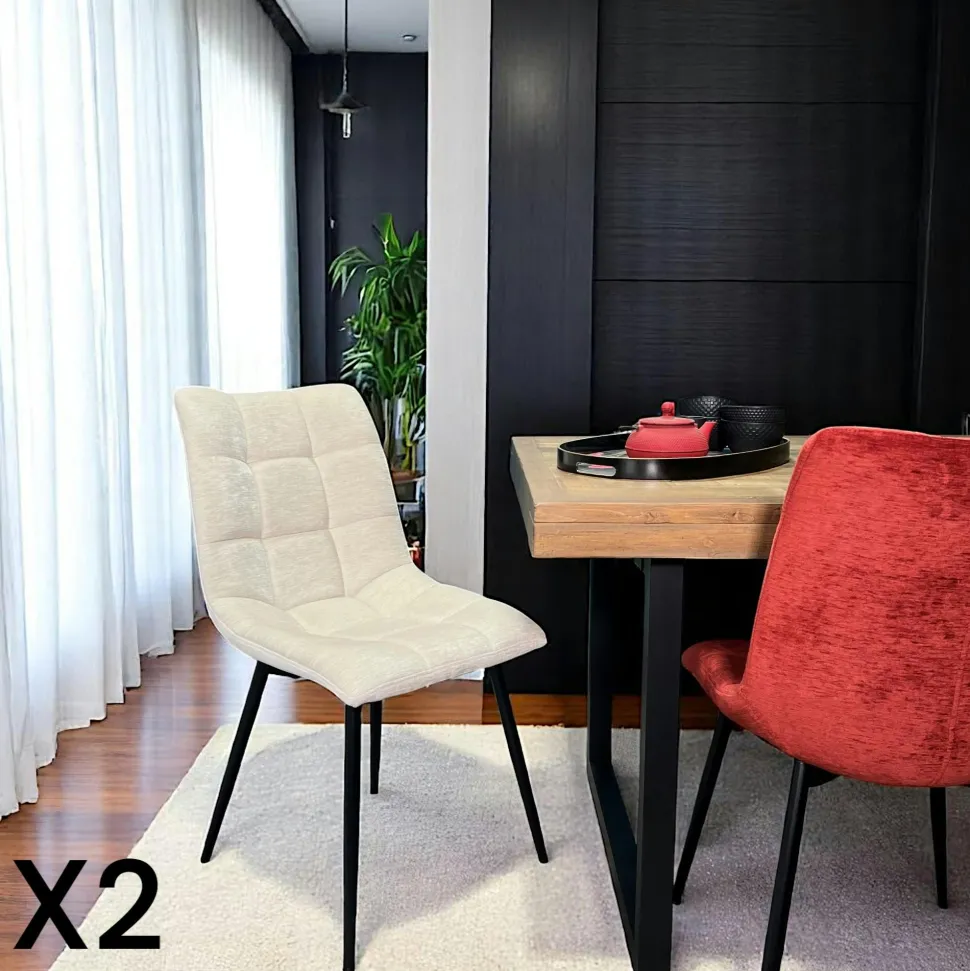 Enfilade 4 portes chêne blanc décor graphique ESSEN