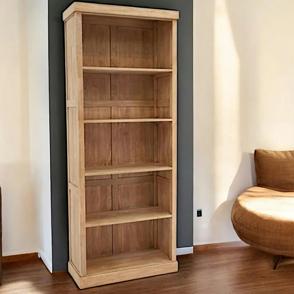 Etagère bibliothèque hévéa 80x200cm TRADITION
