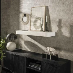 Etagère murale blanche en marbre composite forme organique 49 cm TAJ