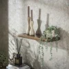 Etagère murale bois d’acacia brun bords arrondis 60 cm NAKO