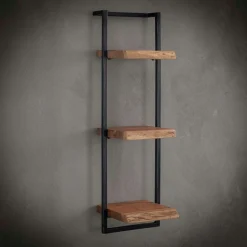 Etagère murale bois massif bordure naturelle 120 cm MELBOURNE
