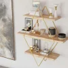 Etagère murale décorative - 3 niveaux, forme losange AVIALA