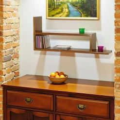 Etagère murale destructurée Hévéa 33x15x75cm TRADITION