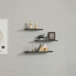 Etagère murale moderne gris foncé (lot de 3) MARFA