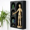 Etagère murale noire décorative - 5 niches AVIALA