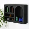 Etagère murale noire décorative - arches et niches AVIALA