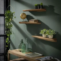 Etagère murale organique en bois d'acacia 90 cm MELBOURNE