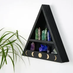 Etagère murale triangulaire noire - 2 niveaux AVIALA