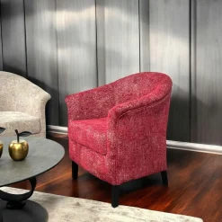 Fauteuil Cabriolet brun chiné MIRA