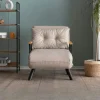 Fauteuil convertible écru 1 place couchage 175 cm MODI