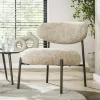 Fauteuil de salon confortable – tissu chenille sable CREEK