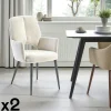 Fauteuil de table beige à dossier ouvert (lot de 2) LIGURIE