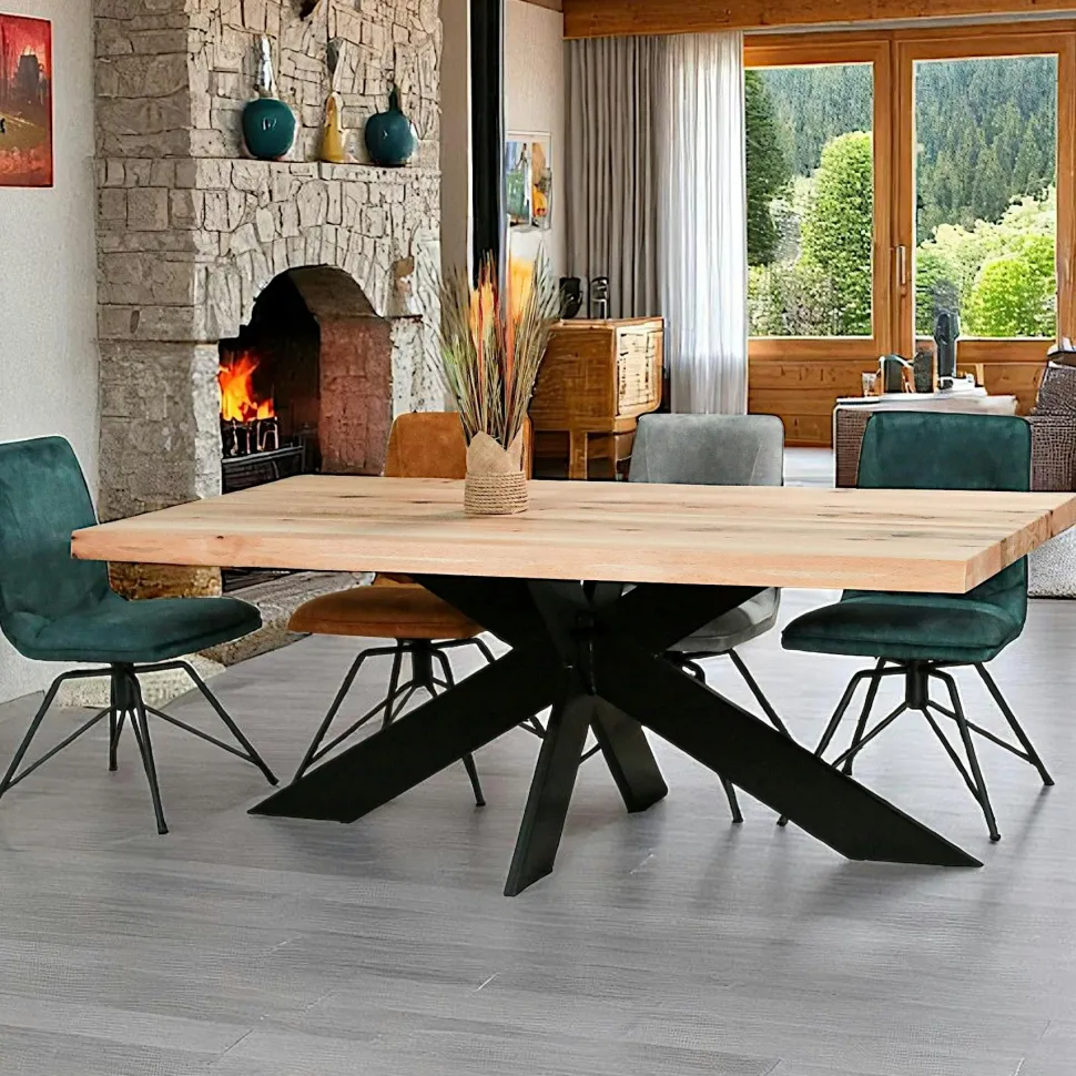 Fauteuil de table en velours gris avec retour (lot de 2) PALERME