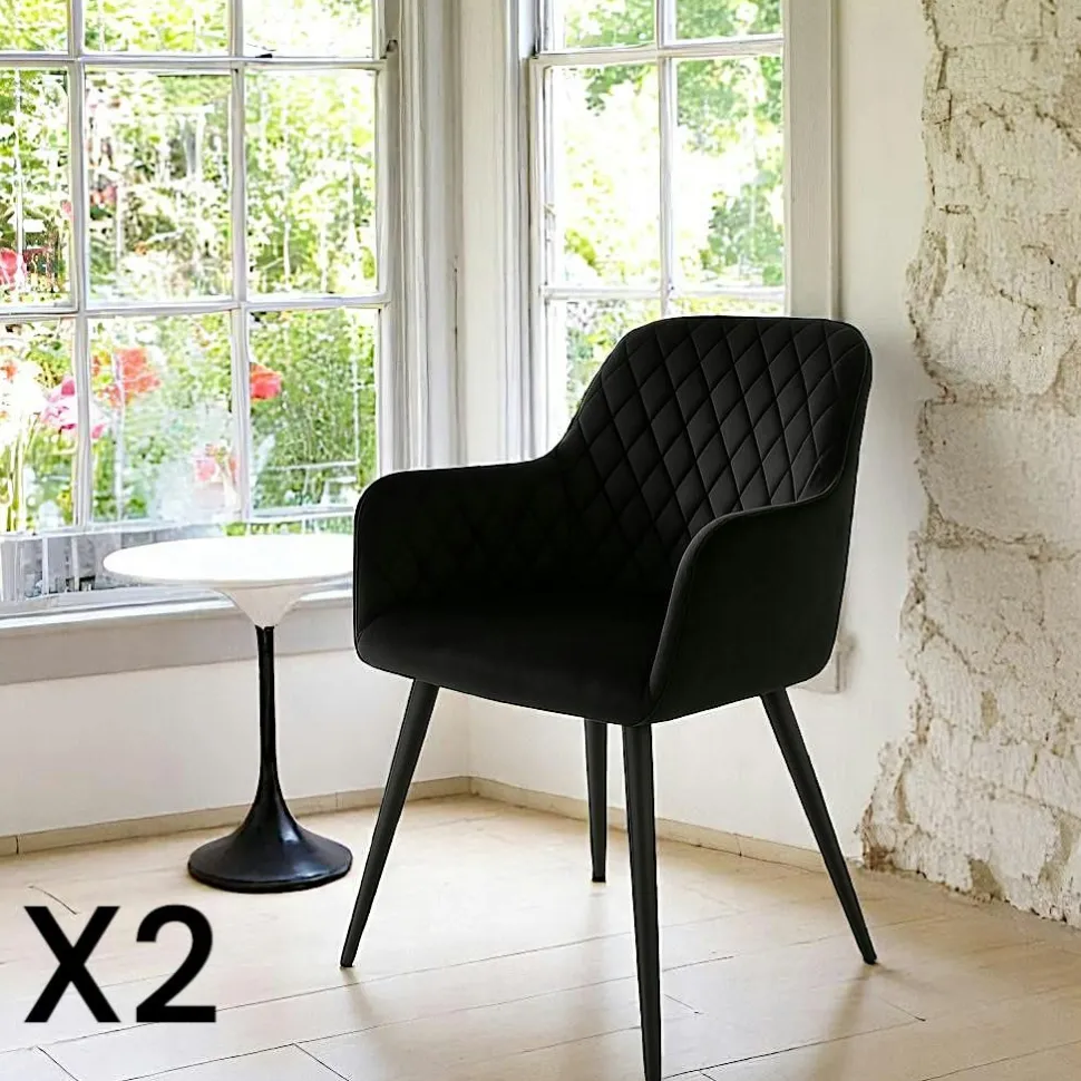 Fauteuil de table marron vintage (lot de 2) SAVONE