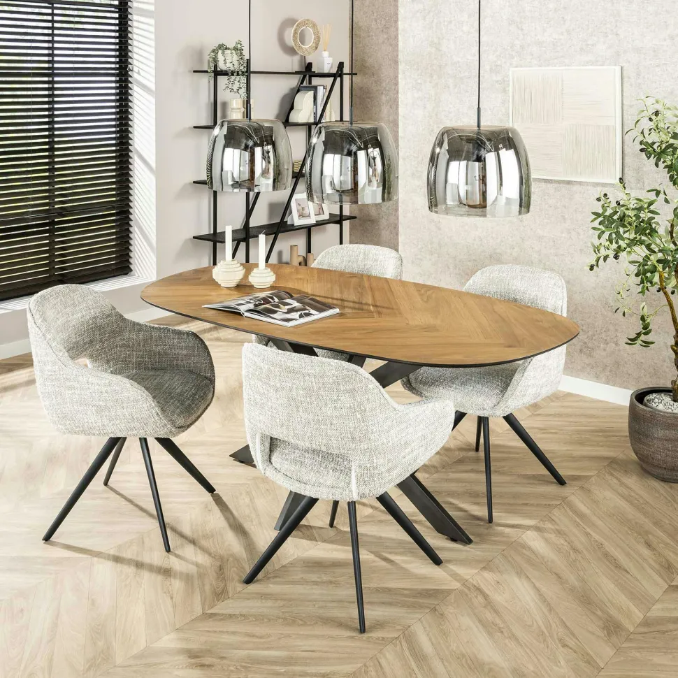 Fauteuil de table marron chocolat (lot de 2)