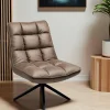 Fauteuil pivotant marron - confort salon KERALA