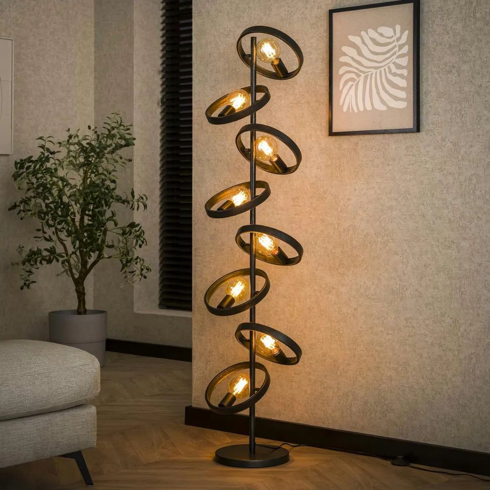 Lampadaire design 3 anneaux RALF