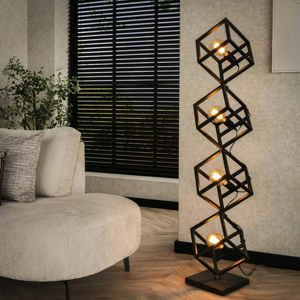 Lampadaire design avec cubes en métal RALF