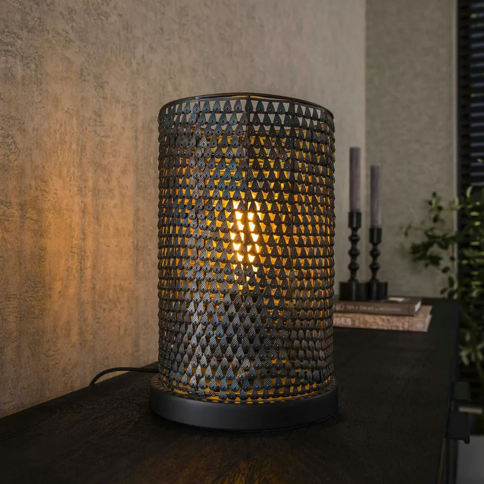 Lampadaire noir effet étoilé 120 cm RALF