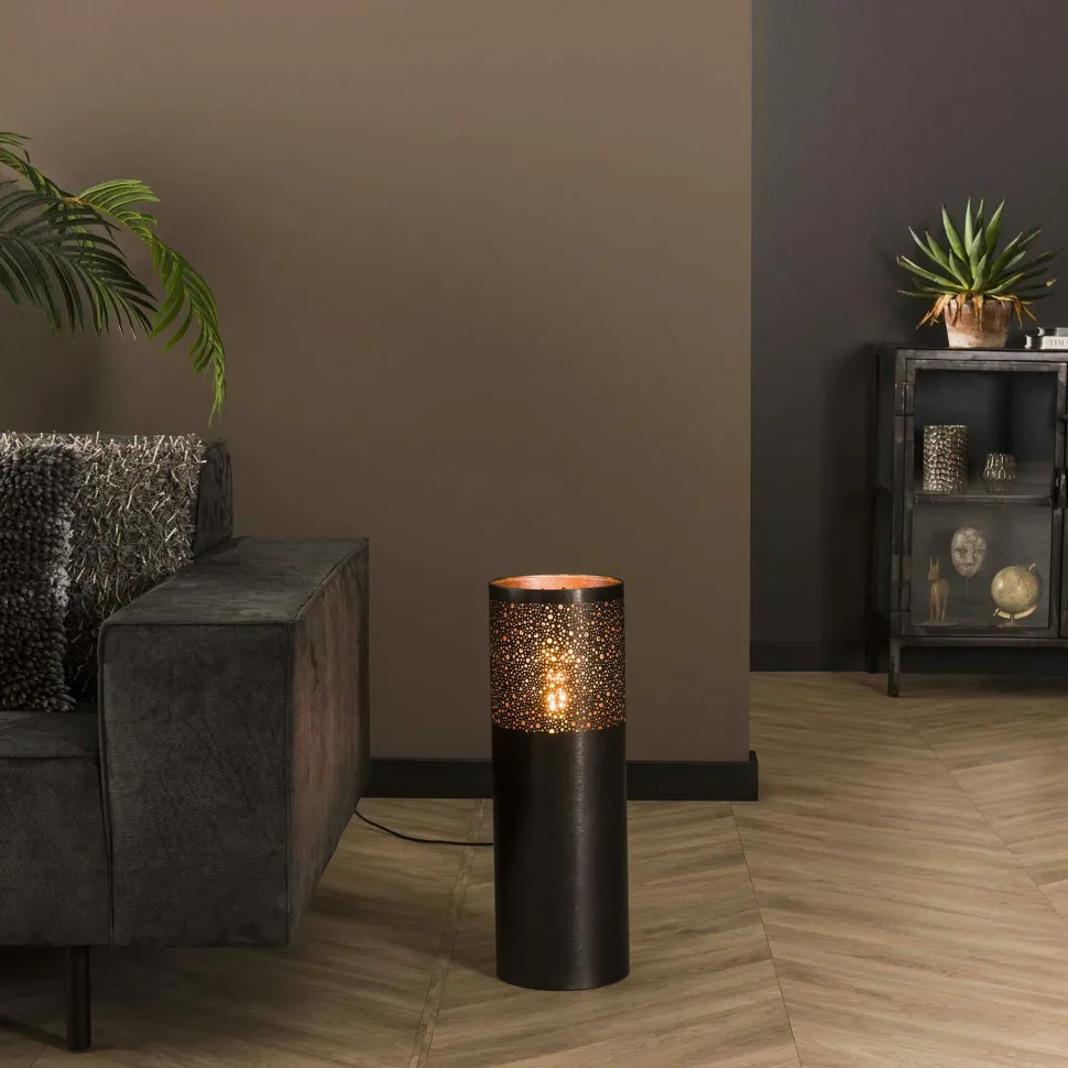 Lampadaire noir effet étoilé 60 cm RALF