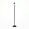 Lampadaire noir LED – 2 lampes disques articulées OCALA