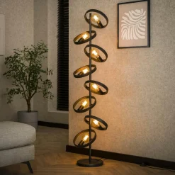 Lampadaire salon 8 anneaux RALF