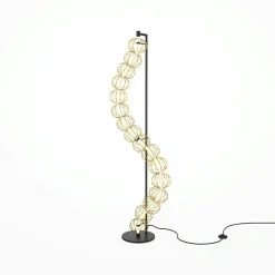 Lampadaire salon design – guirlande métal doré EDEN
